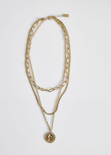 Collier multi rangs fantaisie acier inox Dore