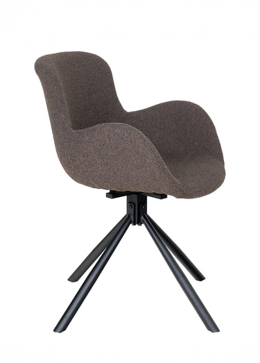 Fauteuils en bouclette, assise pivotante Champignon