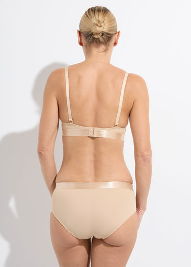 Ensemble invisible soutien gorge shorty Beige