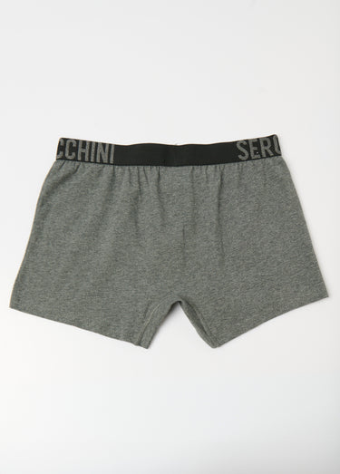 Boxer chiné taille élastiquée Anthracite