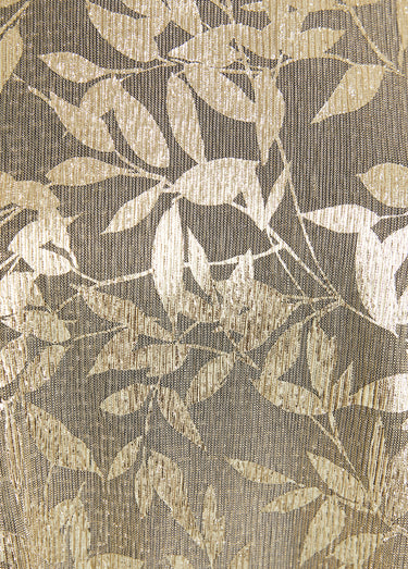 Top effet 2 en 1 maille unie voile jacquard irisé Dore/Noir