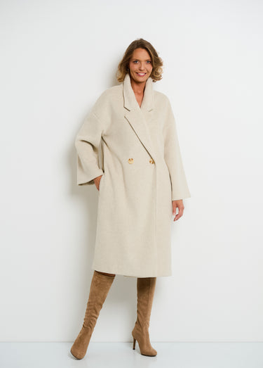 Manteau chaud avec manches évasées Naturel