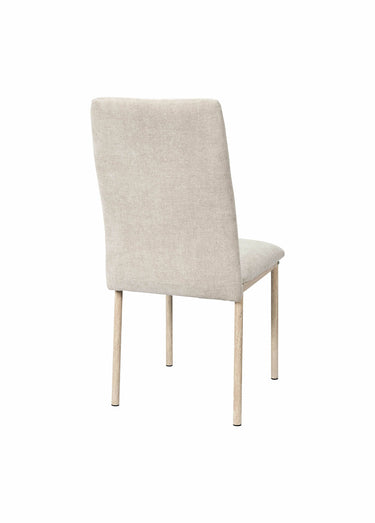 Chaises assise tissu maille chenille Beige