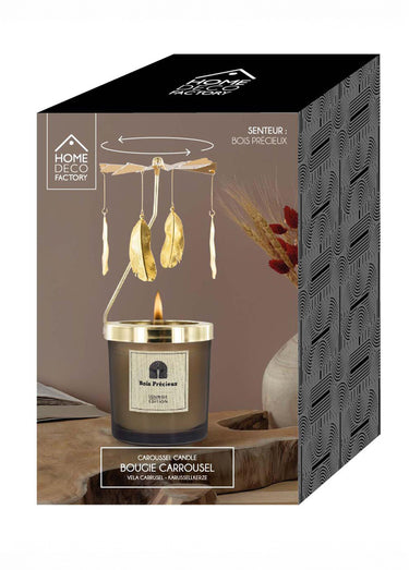 Bougie parfumée avec carrousel en métal
