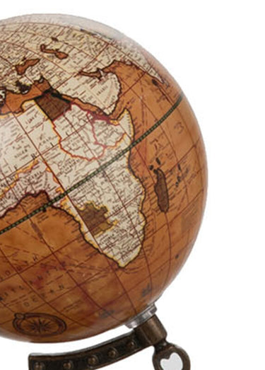 Globe terrestre decoratif sur pied Marron