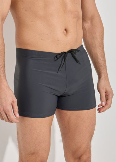Boxer de bain piscine uni, essentiel Gris