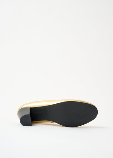 Escarpins cuir bout rond largeur confort Dore
