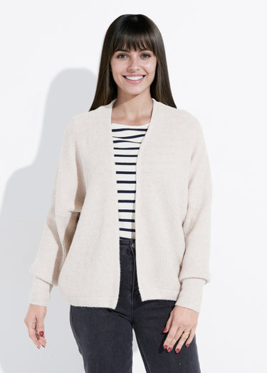 Gilet bord à bord, poignets resserrés Beige