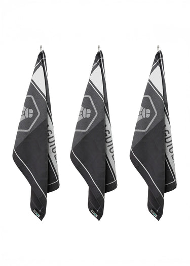 Lot de 3 torchons jacquard assortis, Miel 1N Noir