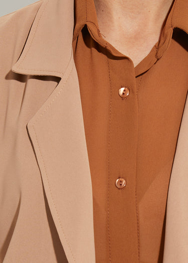 Veste col tailleur manches 3/4 Essentiel Camel