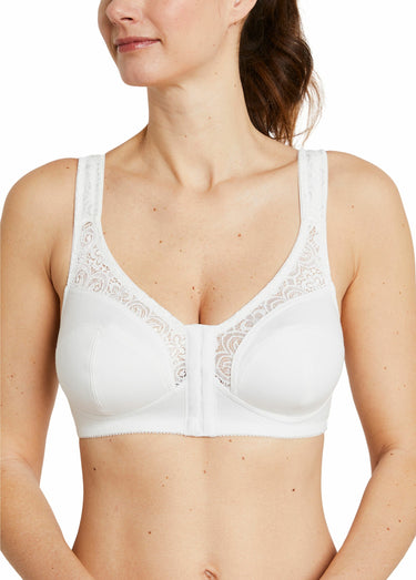 Soutien-gorge sans armatures ouvert devant Blanc