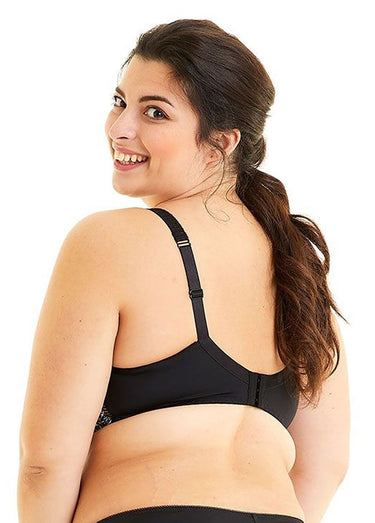 Soutien-gorge armatures, imprimé fantaisie Noir/Ivoire