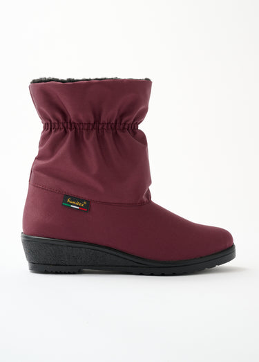 Boots imperméables grande largeur Bordeaux