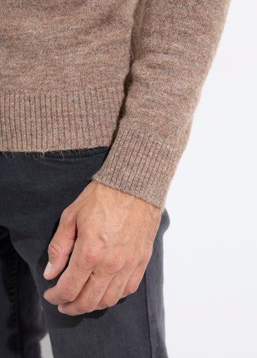 Pull col rond fine jauge, coupe ajustée Camel