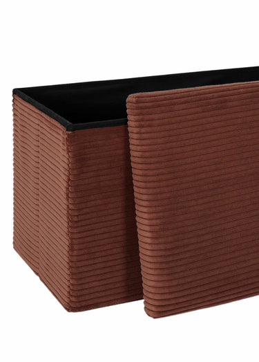 Pouf bouclette avec coffre de rangement 2B Terra