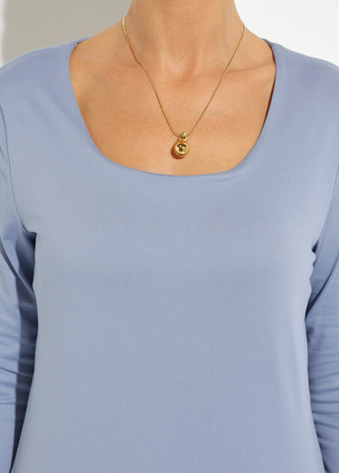 T-shirt col danseuse manches longues Indigo