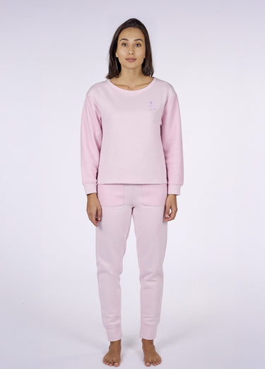 Pyjama long 2 pièces molletonné chaud Rose