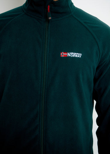 Veste polaire chaude avec col montant Vert Fonce