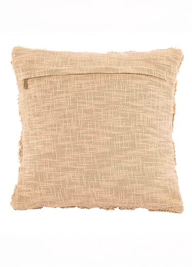 Coussin déco, motif carré losanges Sable