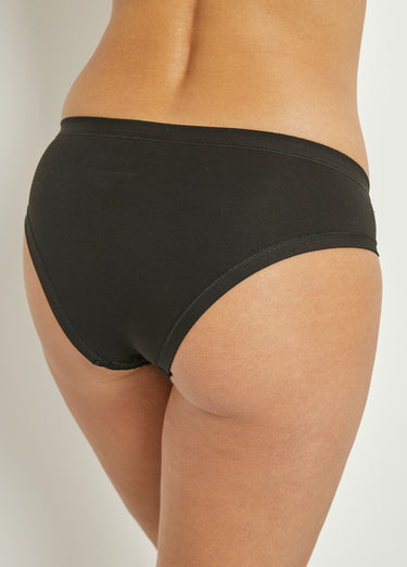 Culottes devant dentelle et coton Noir Lot2