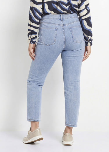 Jean mom en denim, spécial GRANDE TAILLE Denim Clair