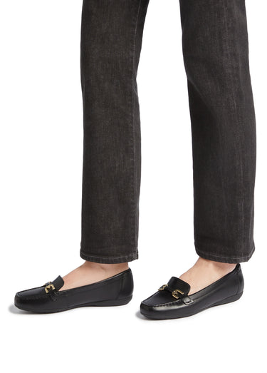Mocassins patte fantaisie et bout carré Noir