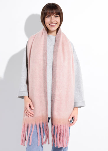 Echarpe longue multicolore fantaisie Rose