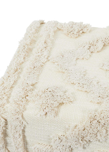 Banc en tissu frangé style ethnique Beige