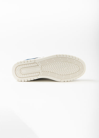 Baskets denim et matière perforée Bleu