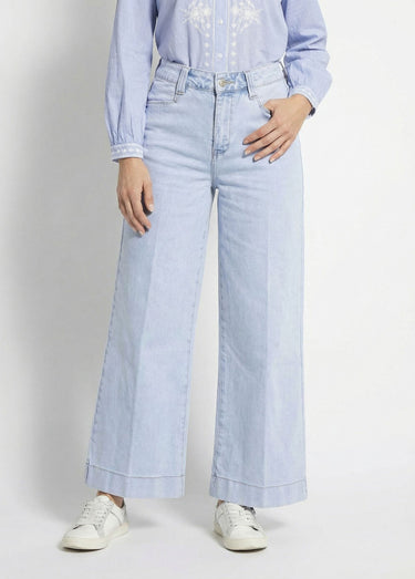 Jean large 5 poches, spécial PETITE Bleu Clair