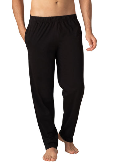 Pyjama long homme en coton Noir Imprime