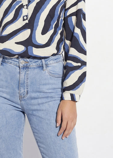 Jean mom en denim, spécial GRANDE TAILLE Denim Clair