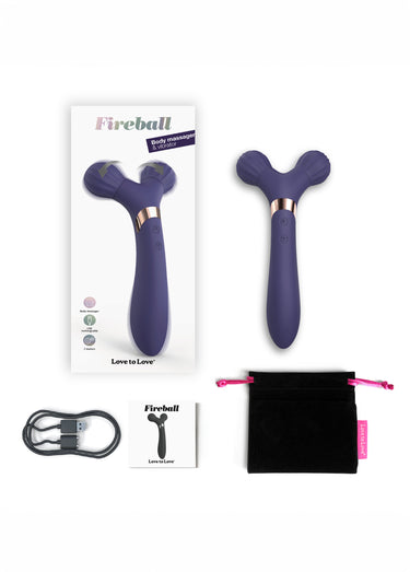 Sextoy vibrant et massant Fire Ball Indigo