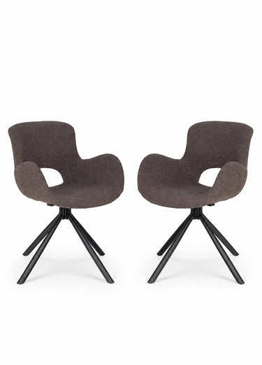 Fauteuils en bouclette, assise pivotante Champignon