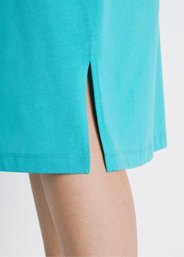 Chemise de nuit mi-longue manches longues Vert Canard