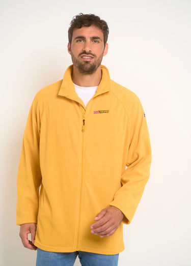 Veste polaire chaude avec col montant Moutarde