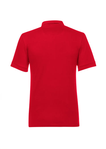 Polo en maille piquée à manches courtes Rouge
