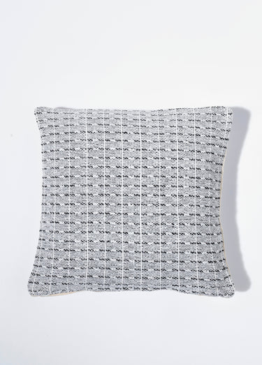 Housse coussin tissée 40x40cm, rectangles Gris