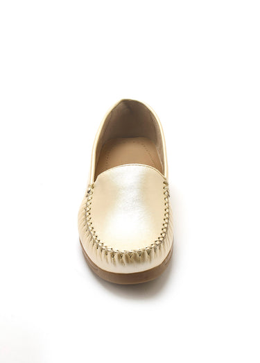 Mocassins cuir grande largeur Dore