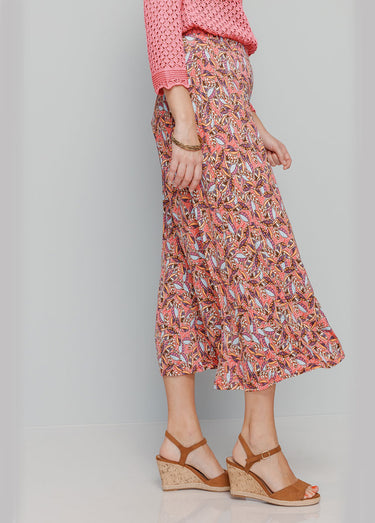 Jupe-pantalon ceinture élastiquée Fond Framboise