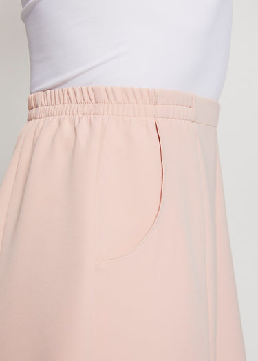 Jupe évasée tissu extensible Rose The