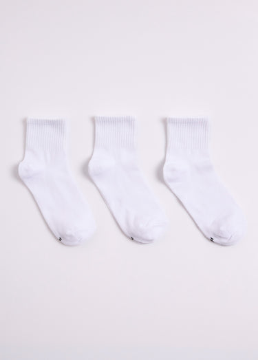 Chaussettes à côtes Blanc