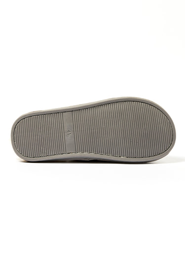 Chaussons fourrés chauds en suédine Gris