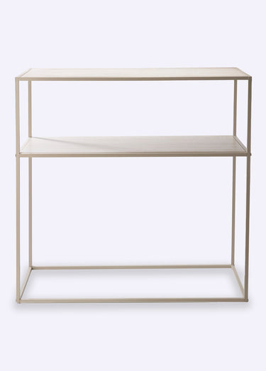 Console épurée en bois et métal Beige