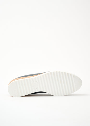 Mocassins chaîne largeur confort compensés Marine