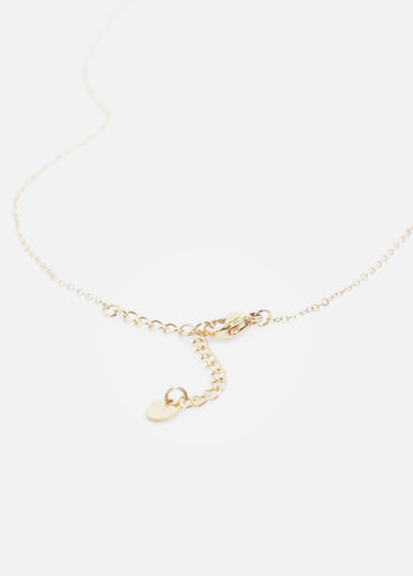 Collier pendentif barrette zirconium Dore