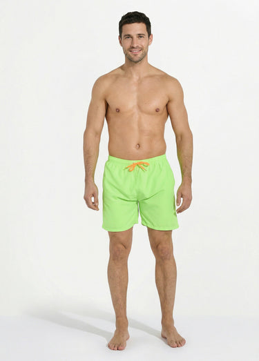 Short de bain avec motif réactif à l'eau Vert Fluo