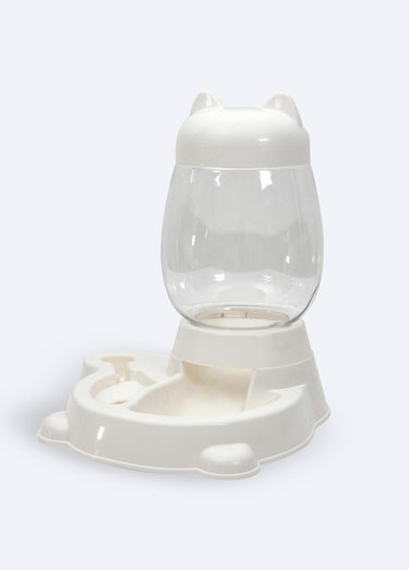 Distributeur XXL eau et croquettes Blanc Transparent