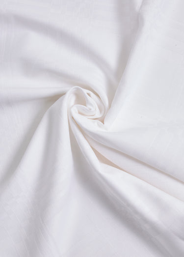 Coupon tissu ameublement, damas clair Blanc Lisse