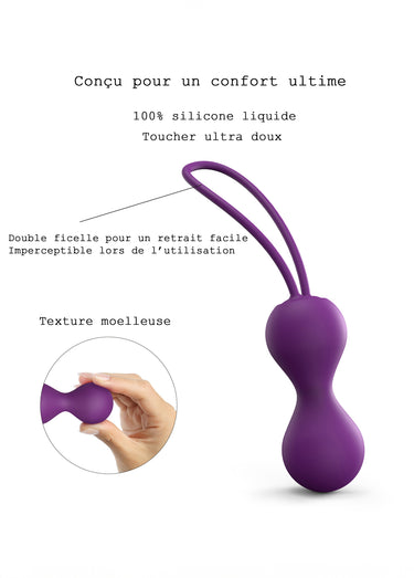 Boules de geisha en silicone JOIA Violet